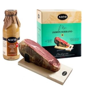 Nico MINI JAMON SERRANO Curación Mínima de 9 Meses Selección de Piezas de Cerdo Natural y Salazón